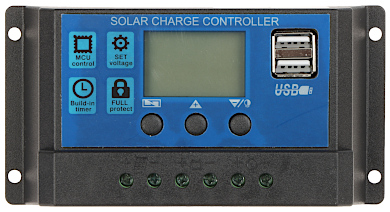 CONTROLADOR DE CARGA SOLAR SCC 30A PWM LCD S2