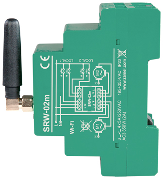 SMART CONTROLLER FOR ROLLER SHUTTERS SRW 02M Wi Fi 230 V AC ZAMEL
