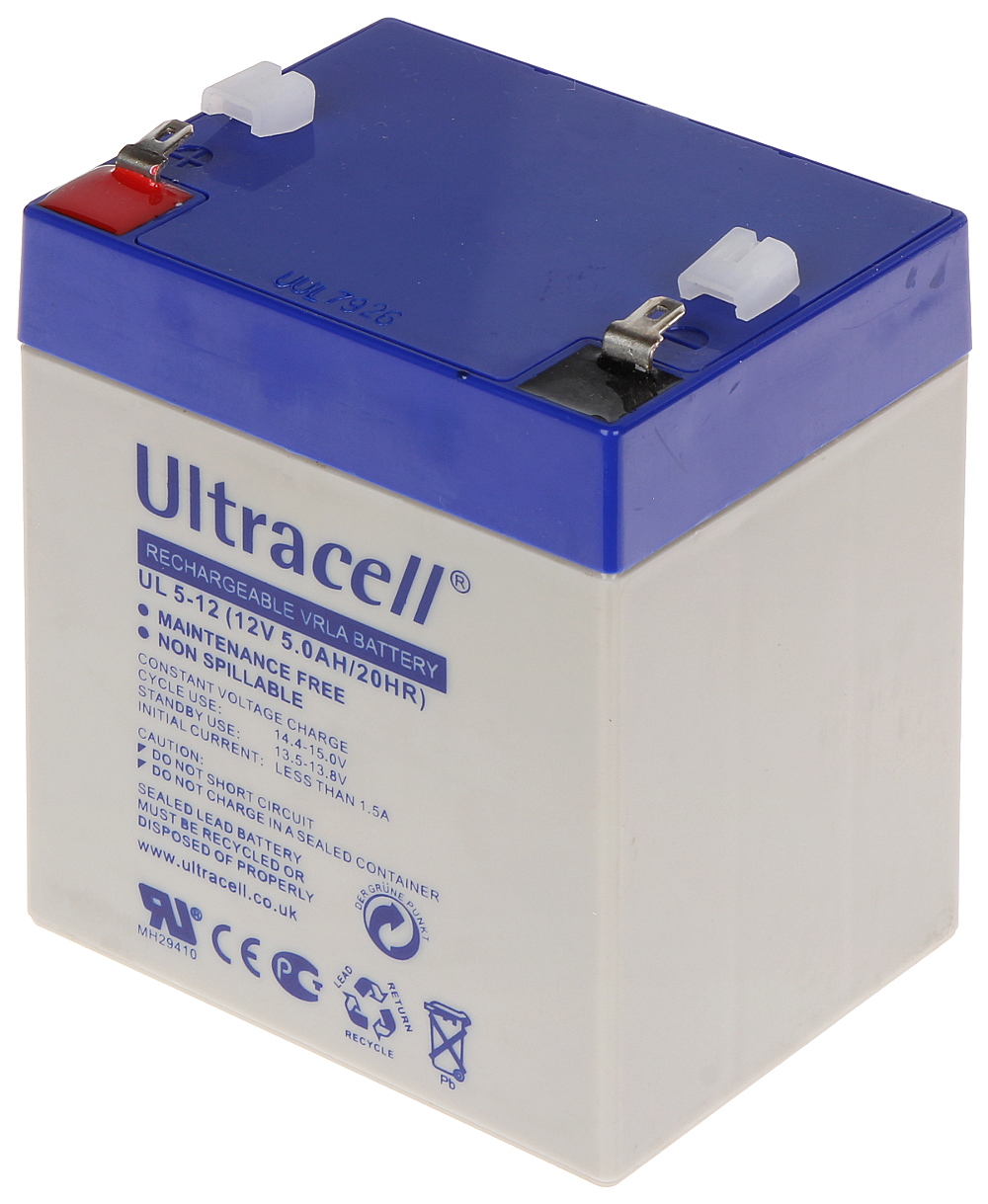 BATTERY 12V/5AH-UL ULTRACELL - Battery Capacity up to 9Ah - Delta