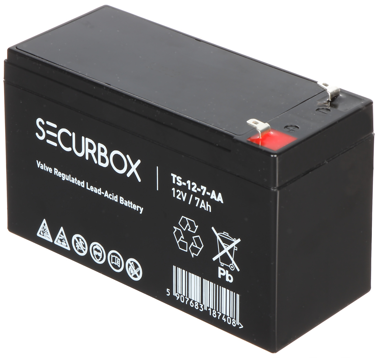 АКУМУЛАТОР 12V/7AH-SECURBOX - Капацитет на батерията до 9Ah - Delta