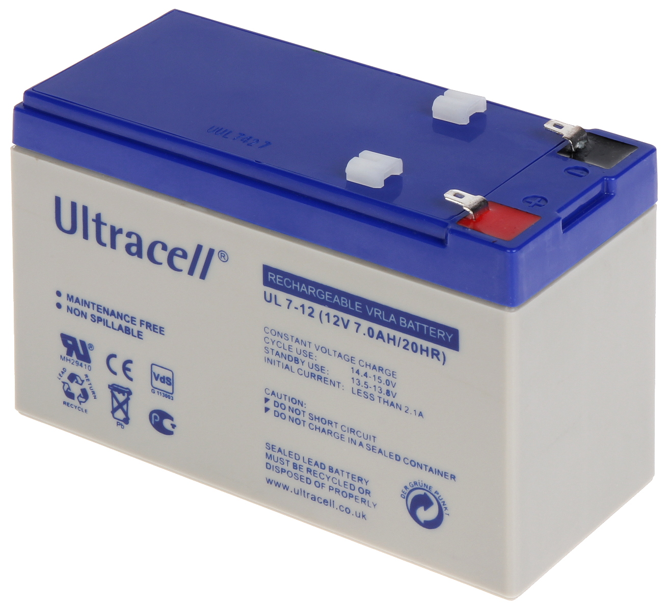 BATTERY 12V/7AH-UL ULTRACELL - Battery Capacity up 9Ah - Delta
