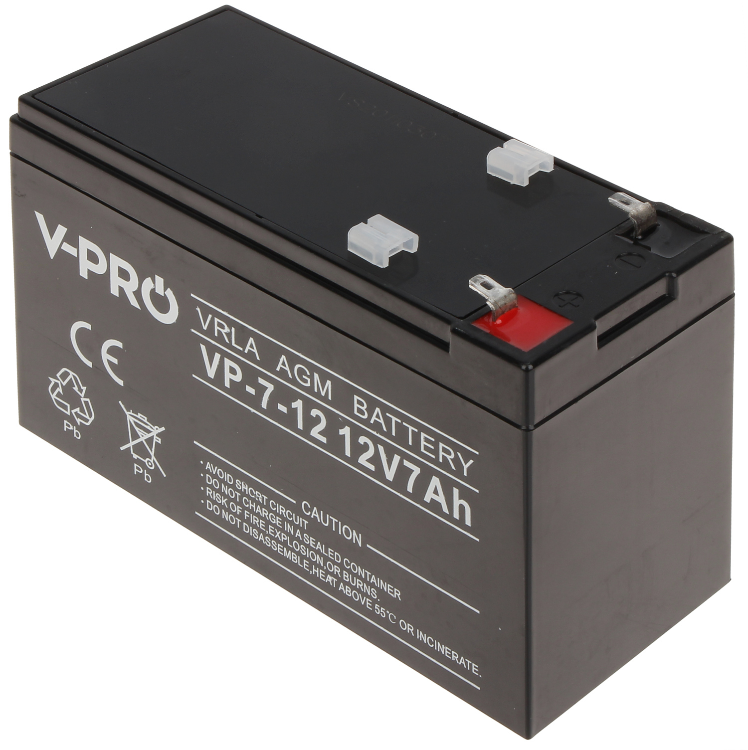 BATTERIE 12V/7AH-VPRO - Capacité de la batterie jusqu'à 9Ah - Delta