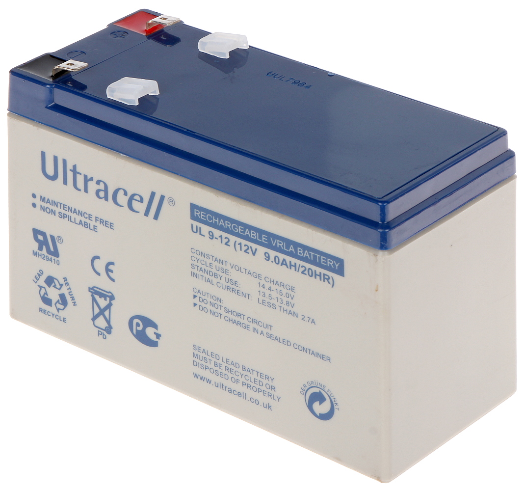 BATERÍA 12V/9AH-UL ULTRACELL - Capacidad de la batería hasta 9Ah - Delta