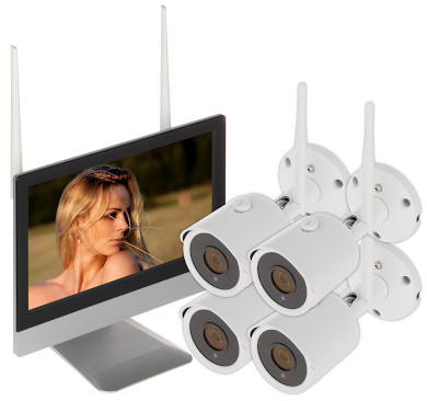 SET VOOR VIDEOBEWAKING APTI KIT WIFI M20C2 Wi Fi 4 KANALEN 1080p