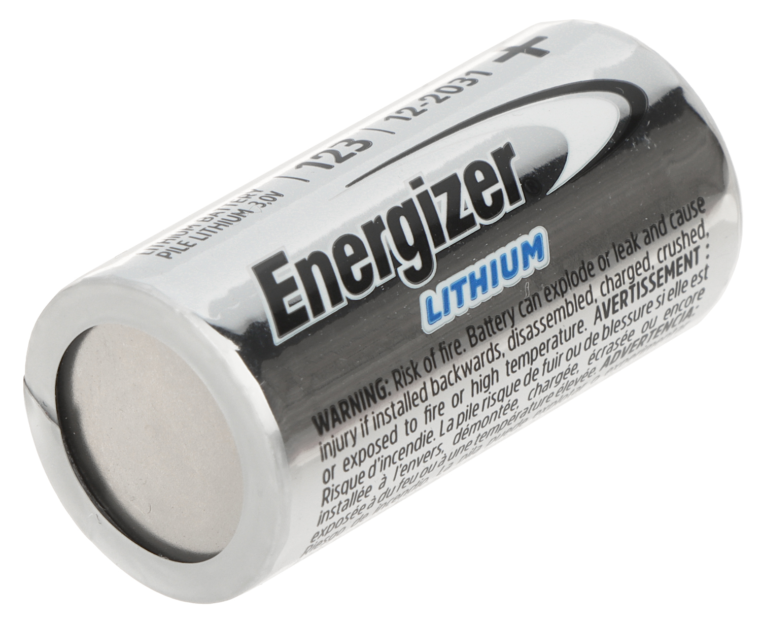 123 ENERGIZER - Pile: lithium, 3V; CR123A,R123; non-rechargeable;  Ø17x34,2mm; 2pc; BAT-123/EG-B2