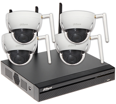 4 Kanal DVR Set konfigurierbares Überwachungsset mit 4 Kameras Video Rekorder 