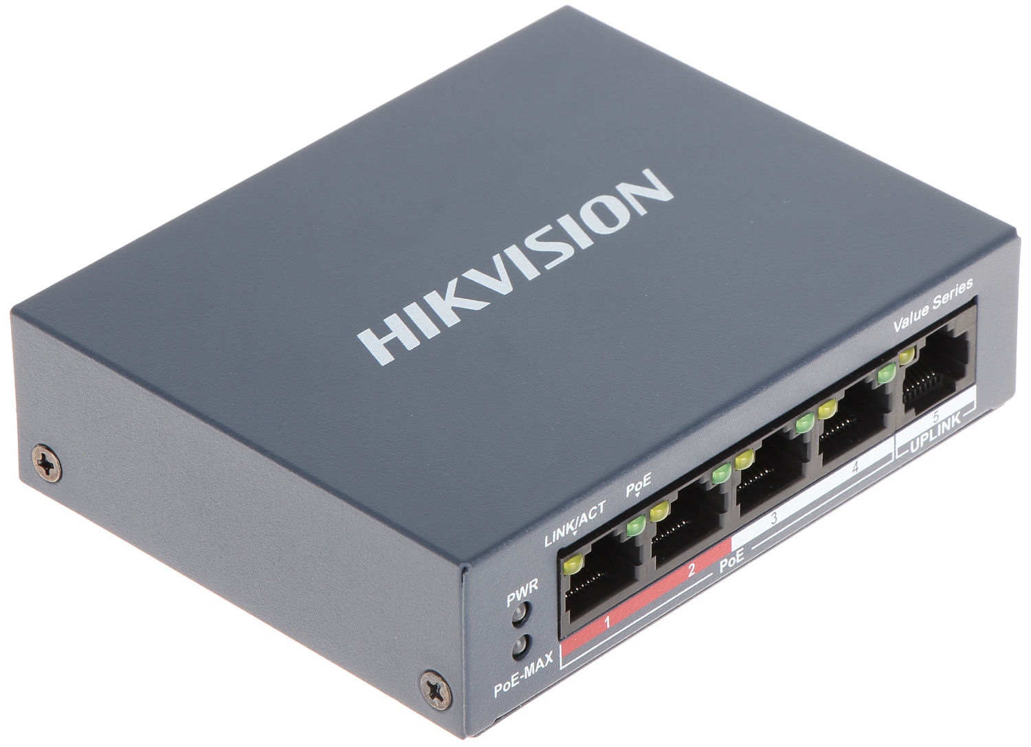SWITCH POE DS-3E0105P-E/M(B) 4-PORT Hikvision - PoE Switches with 8 Ports support - Delta