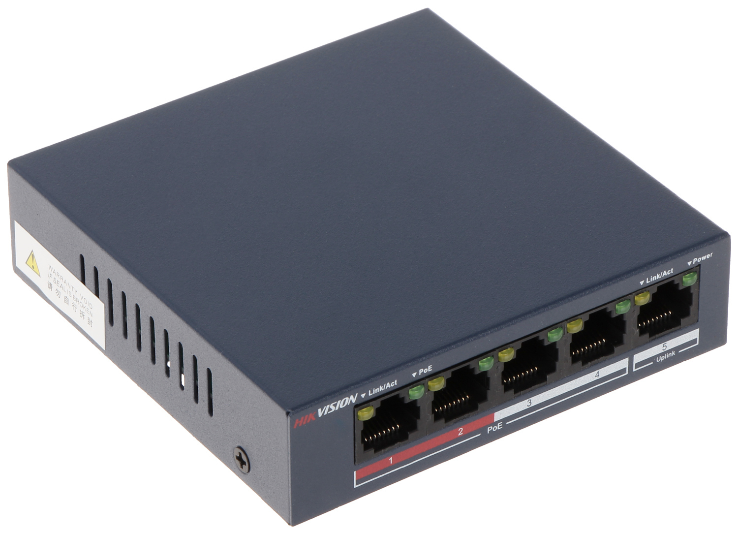 SWITCH POE DS-3E0105P-E/M 5-PORT Hikvision - PoE Switches with 8 Ports  support - Delta