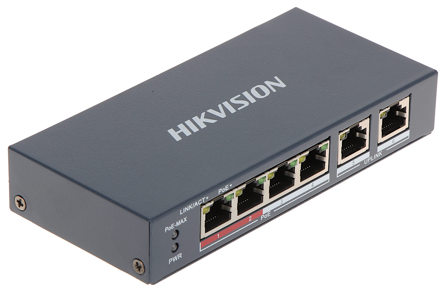 SWITCH POE DS-3E0106P-E/M 4-PORT Hikvision - PoE Switches with 8 Ports  support - Delta