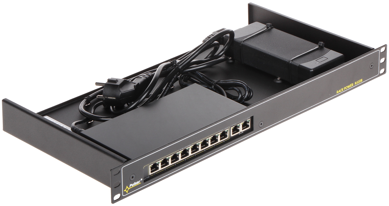 SWITCH POE TO RACK CABINET RS-108 10-PORT PULSAR - PoE Switches with 32  Ports support - Delta