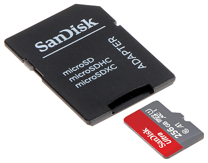 MINNESKORT SD MICRO 10 256 SANDISK microSD UHS I SDXC 256 GB SANDISK