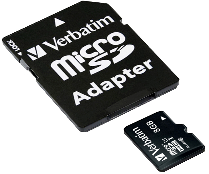 MINNEKORT SD-MICRO-10/8-VERB UHS-I, SDHC 8 GB VERBATIM - Minnebrikker og  minnekort - Delta