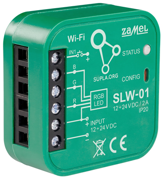 SMART LED LIGHTING CONTROLLER SLW 01 Wi Fi SUPLA 12 24 V DC ZAMEL