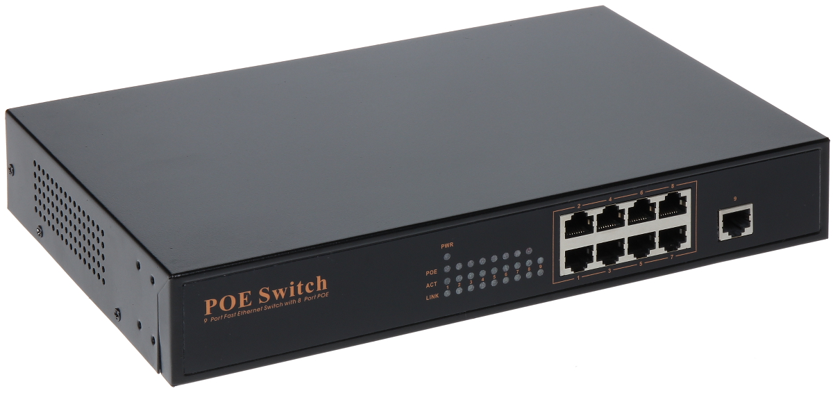 Switch PoE SPE-8P/1-150W 9-PORT - PoE Switches with 32 Ports support - Delta