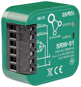 CONTROLLER INTELLIGENTE DI TAPPARELLE SRW 01 Wi Fi 230 V AC ZAMEL