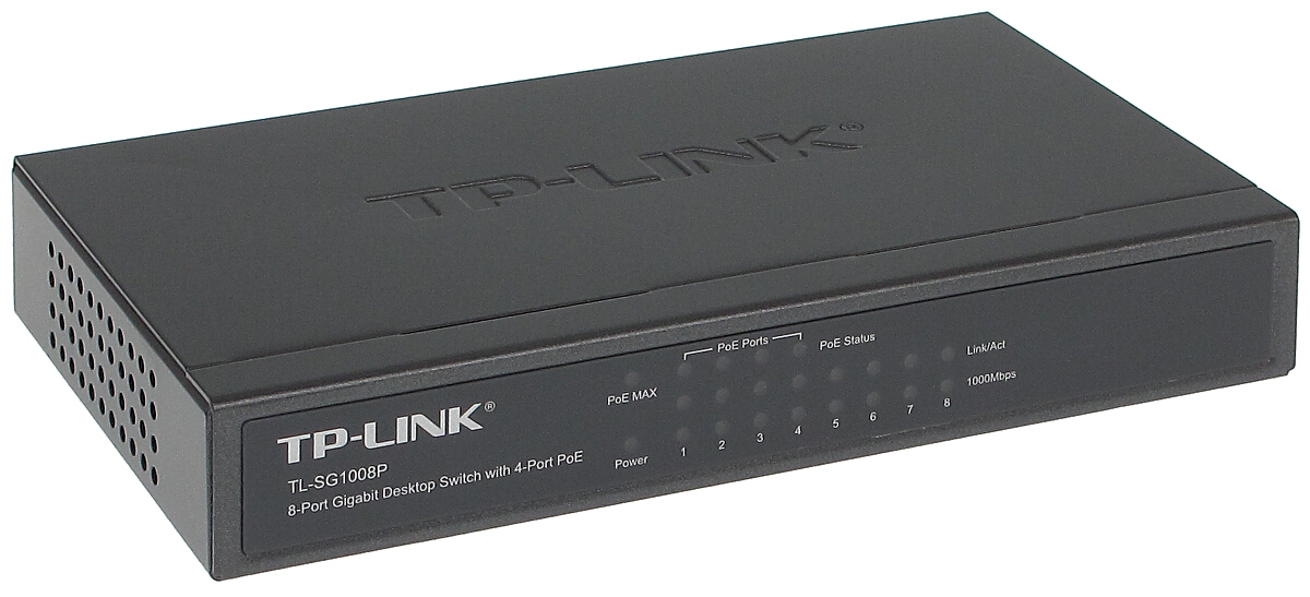 SWITCH POE TL-SG1008P 8-PORT TP-LINK - PoE Switches with 8 Ports support -  Delta