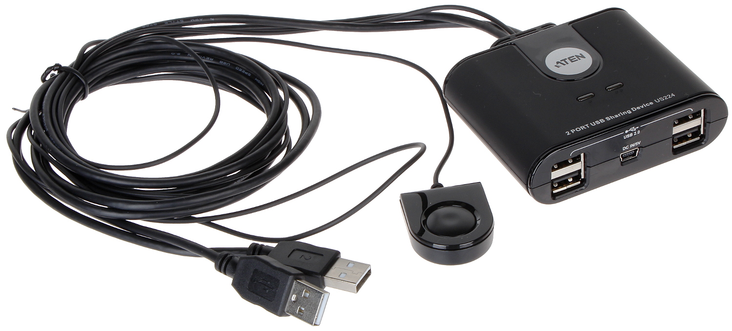 USB SWITCH + HUB USB US-224 2 X 115 cm - USB switches and splitters - Delta